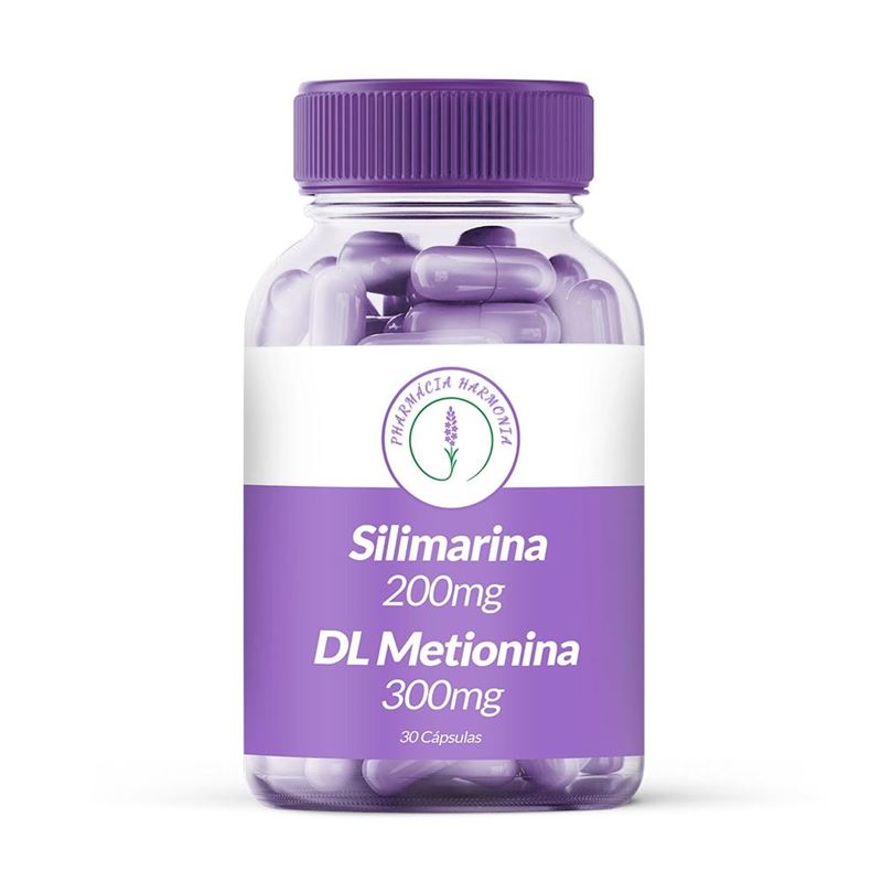 Silimarina 200mg / DL Metionina 300mg 30 Cápsulas