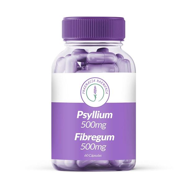 Psyllium 500mg / Fibregum 500mg 60 Cápsulas